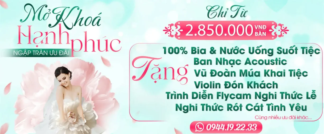 Ưu Đãi Tiệc Cưới 2025 : Hành Trình Tình Yêu 1 Ưu Đãi Tiệc Cưới Eros Tháng 06